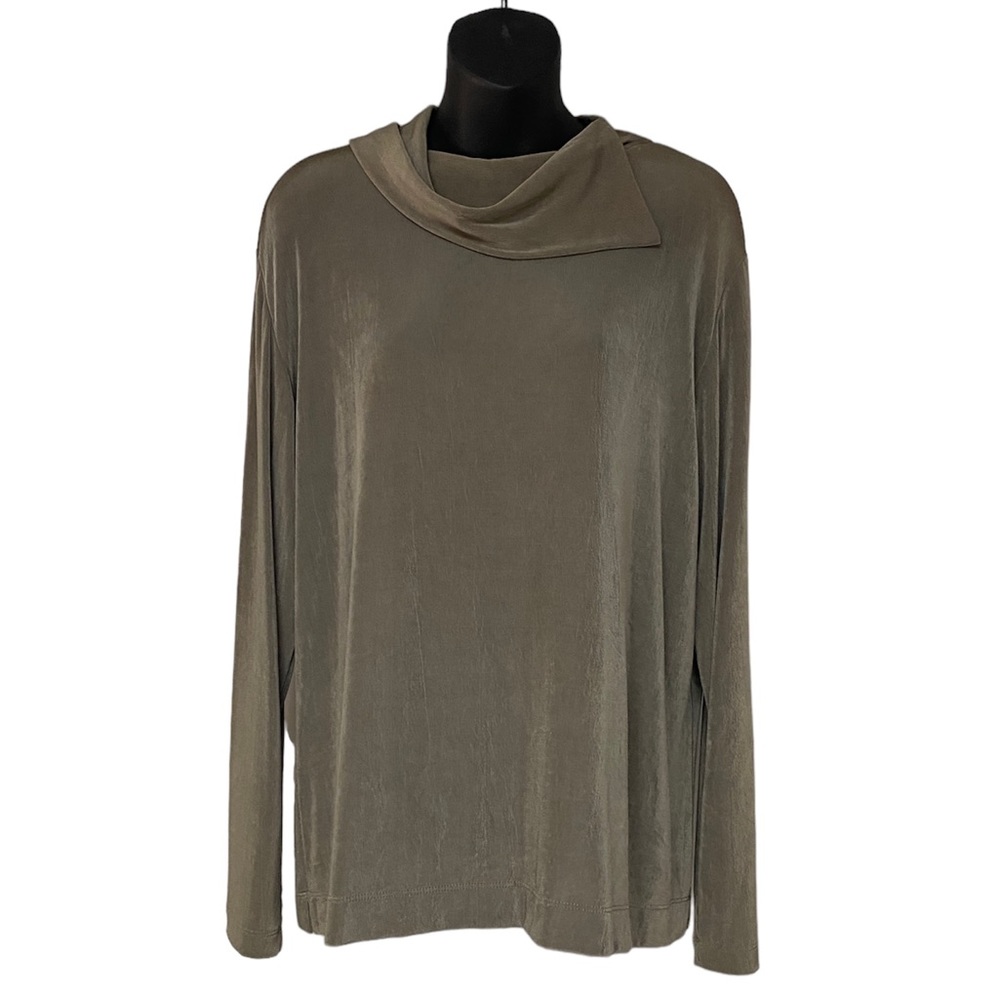 Travelers by Chico's Split Cowl Comfy Long Sleeve Tee in Elmwood